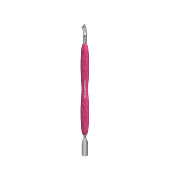 STALEKS Maniküre Pusher Gummy mit Silikongriff UNIQ 10 TYPE 4.2 (abgerundeter schmaler Pusher und gebogenes Blatt)
