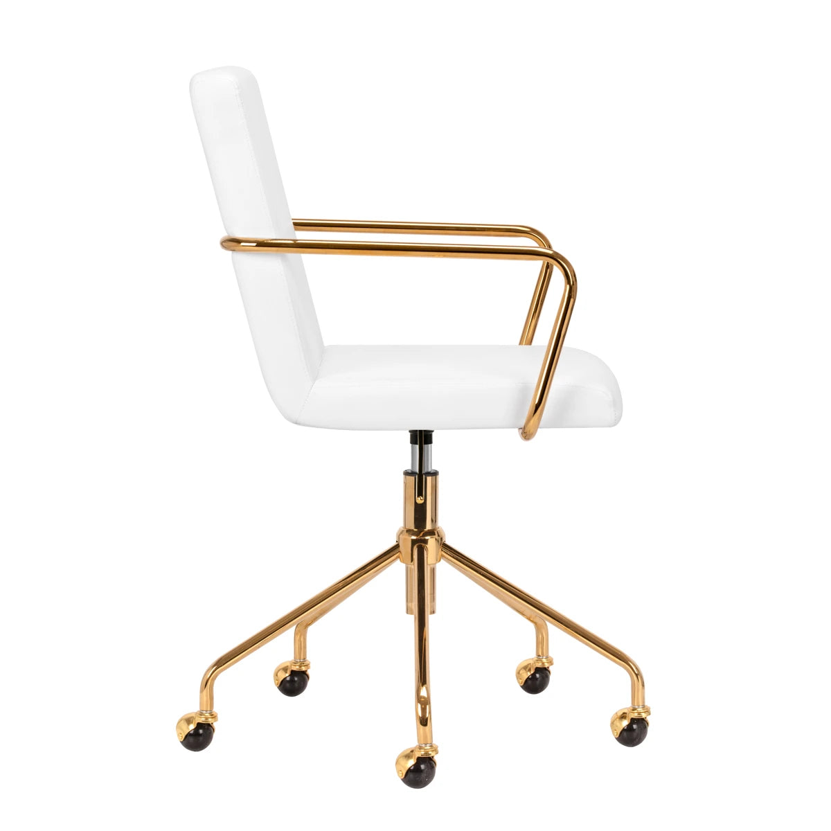 Cosmetic chair QS-OF211G, gold-white