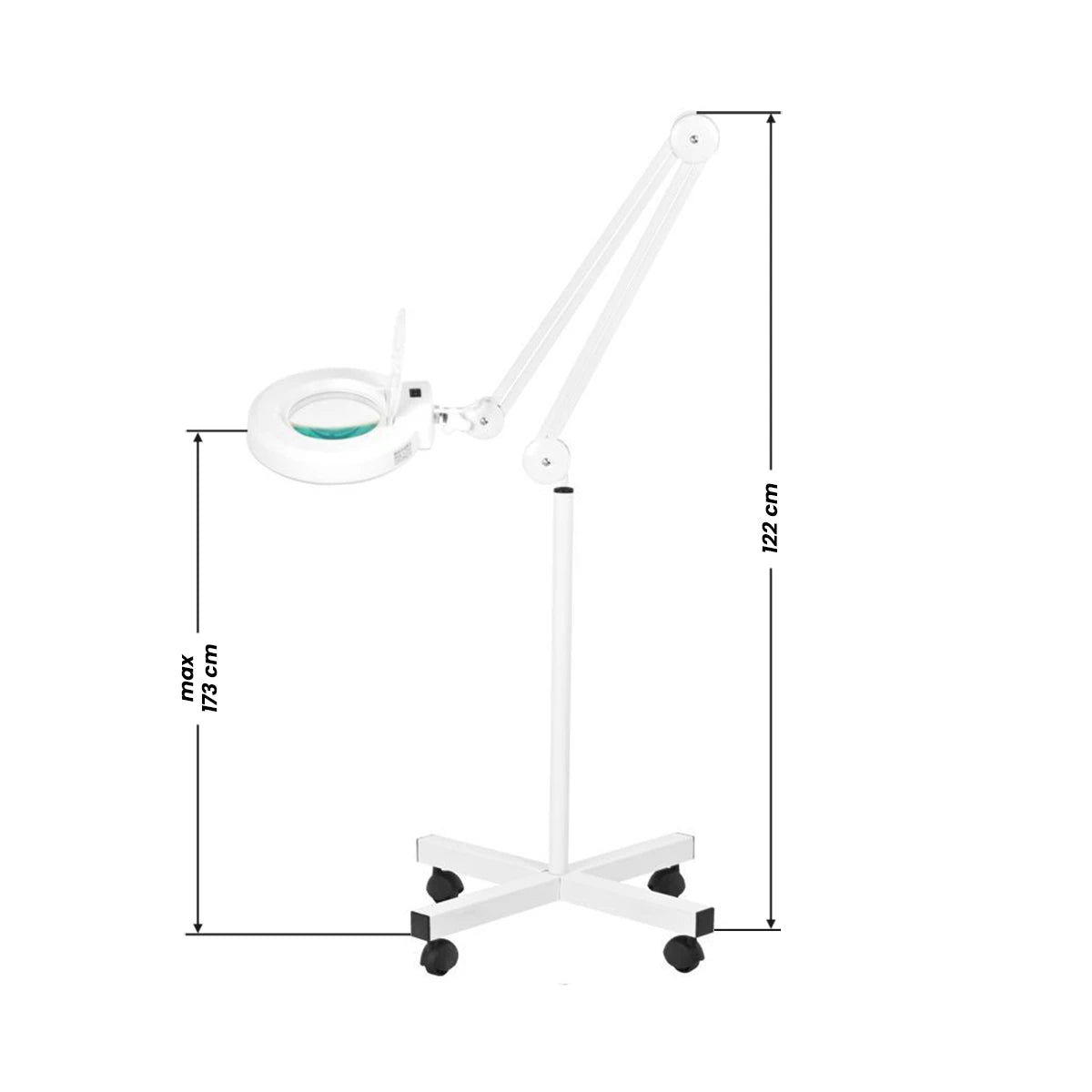 Padidinimo lempa su stovu S4, 12W, juoda