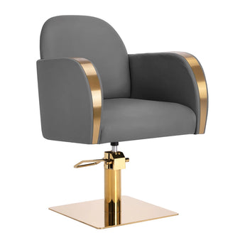 Hairdressing chair GABBIANO Malaga gold grey