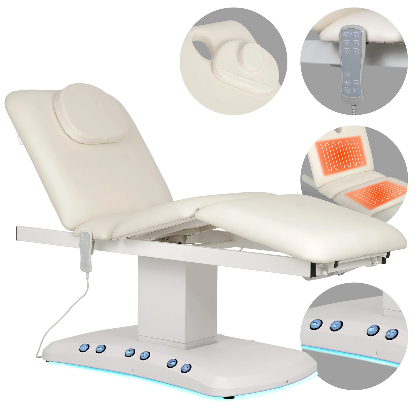 Serenity PRO 4 electric heated beauty bed for massage and SPA treatments
