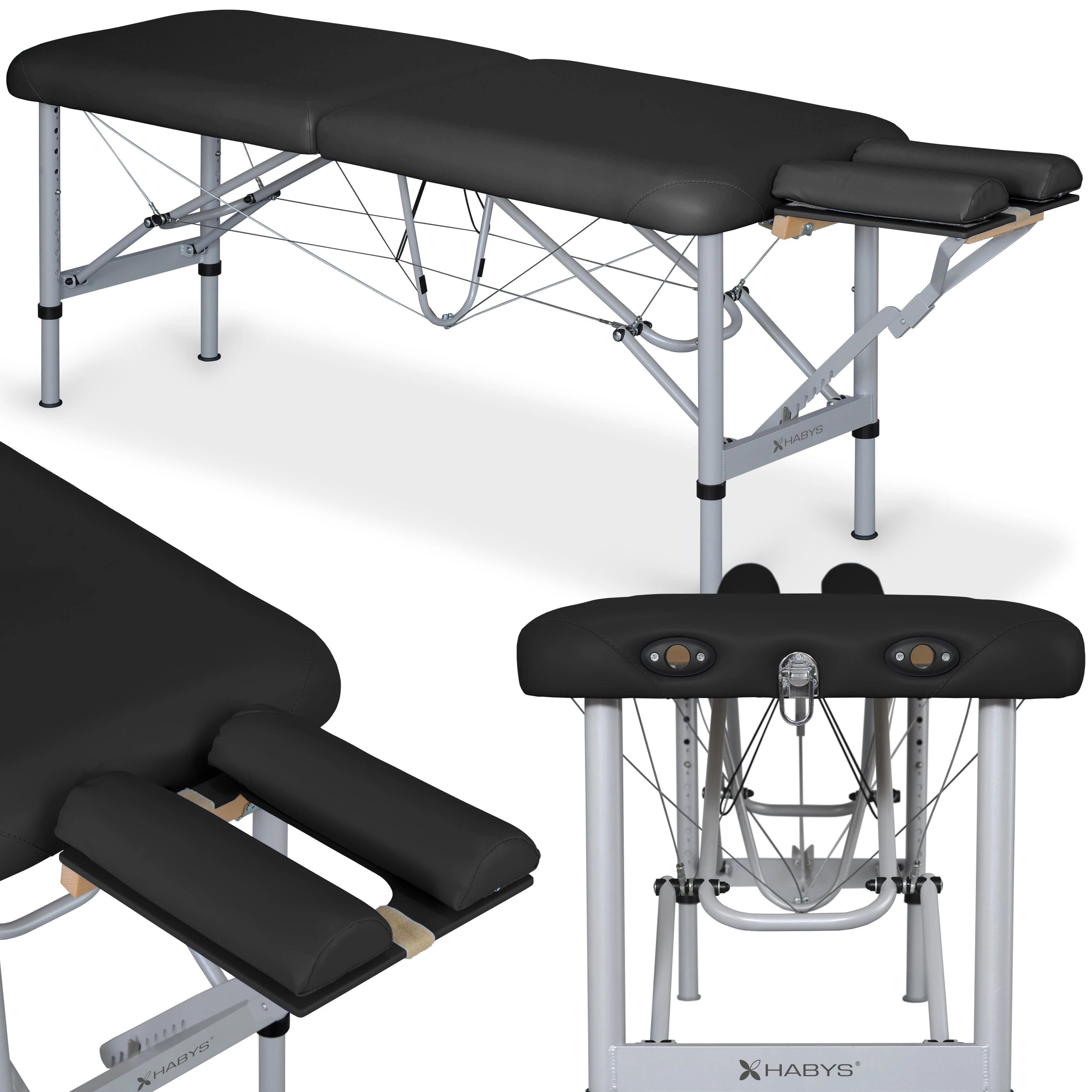 Massagebrikse Chiro Ultralux 19 Alu Vinyl Flex K015, sort