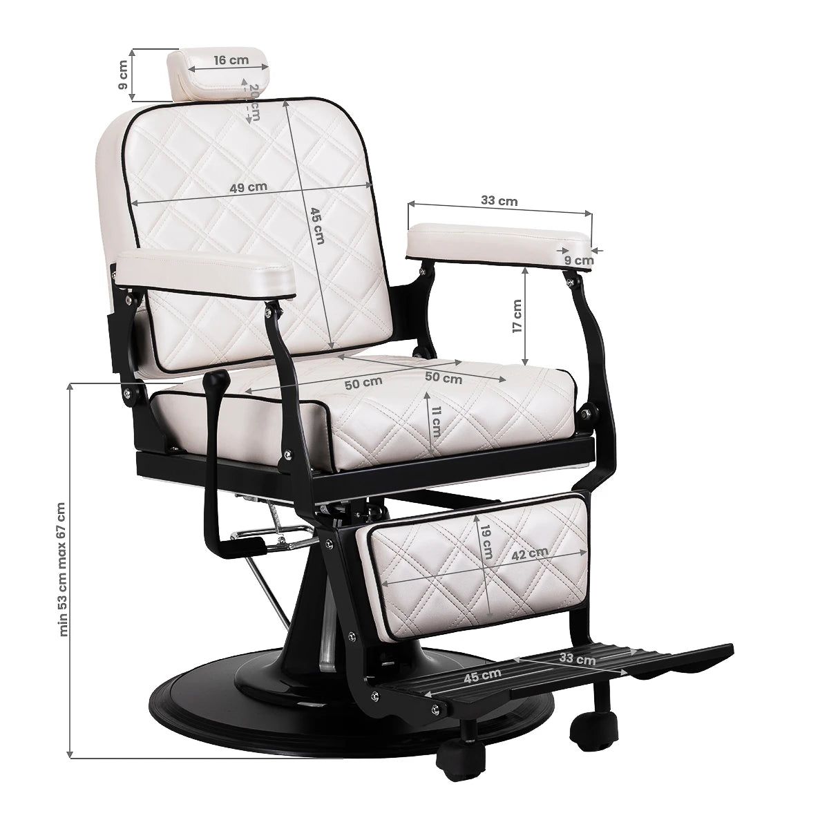 Barber chair Carlos extra pearl
