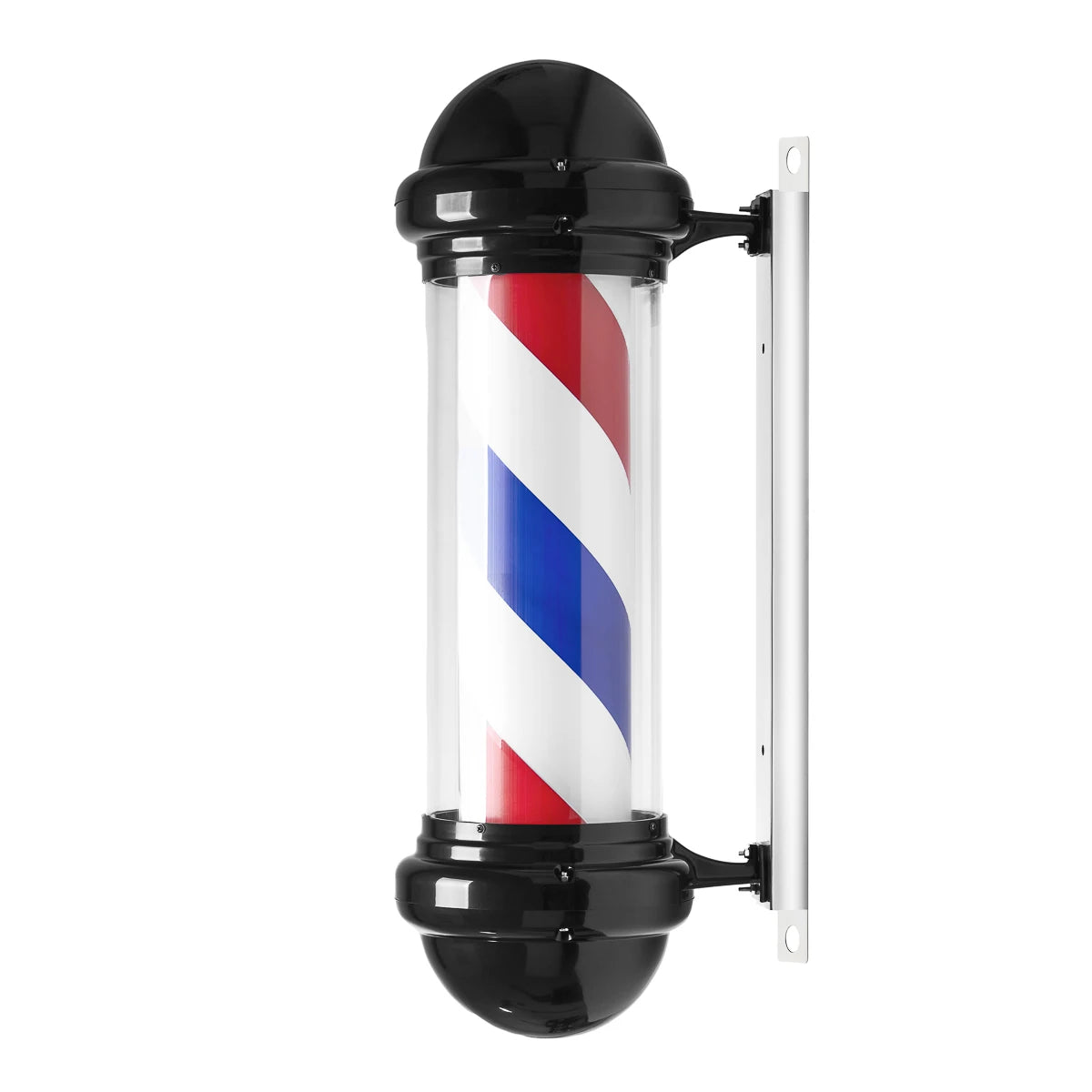 Плафон (Барбер пул) с подсветкой Barber shop Pole BB-02 черный, большой