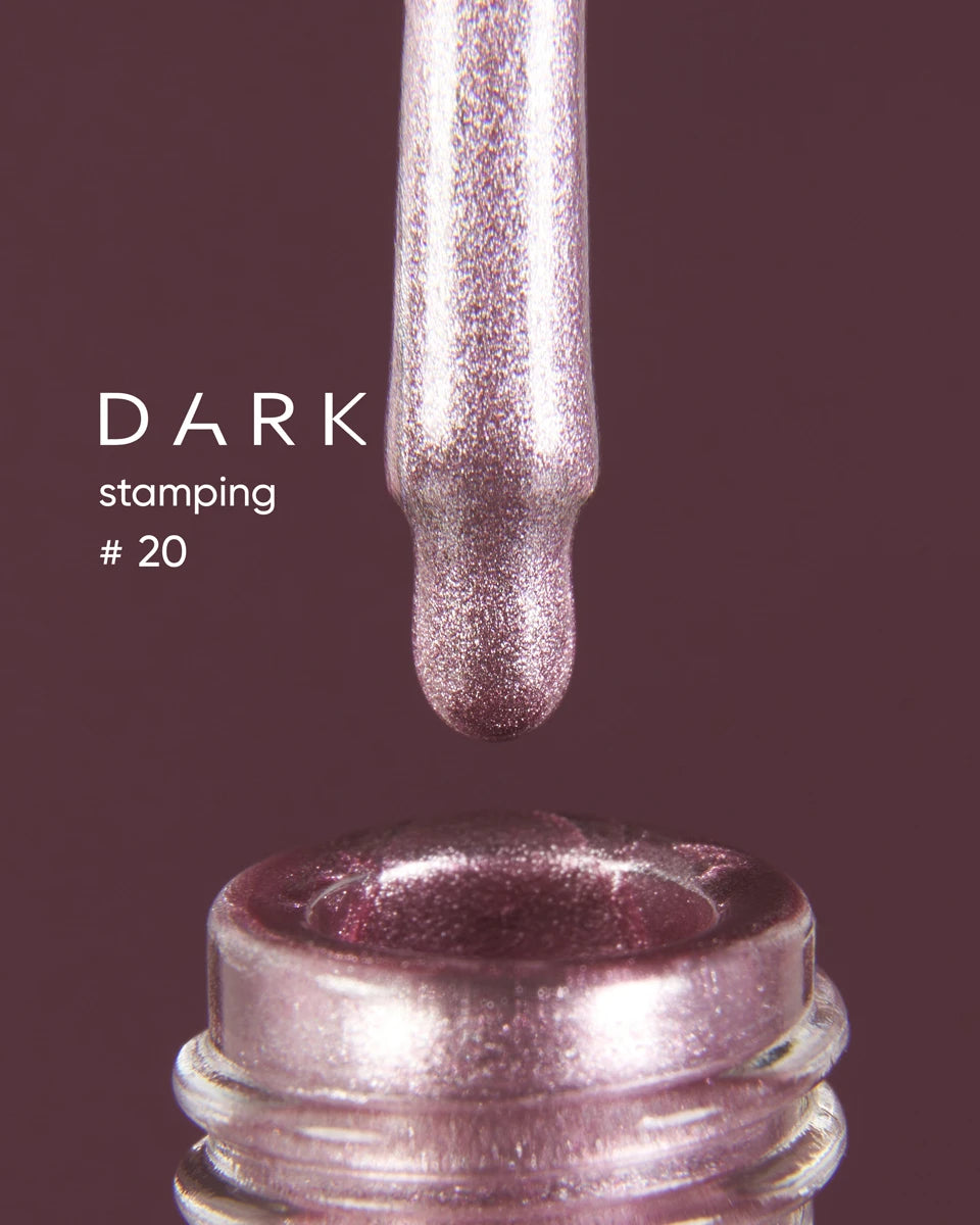 DARK by Rior Stamping polish №20, roosa metallik, 8 ml