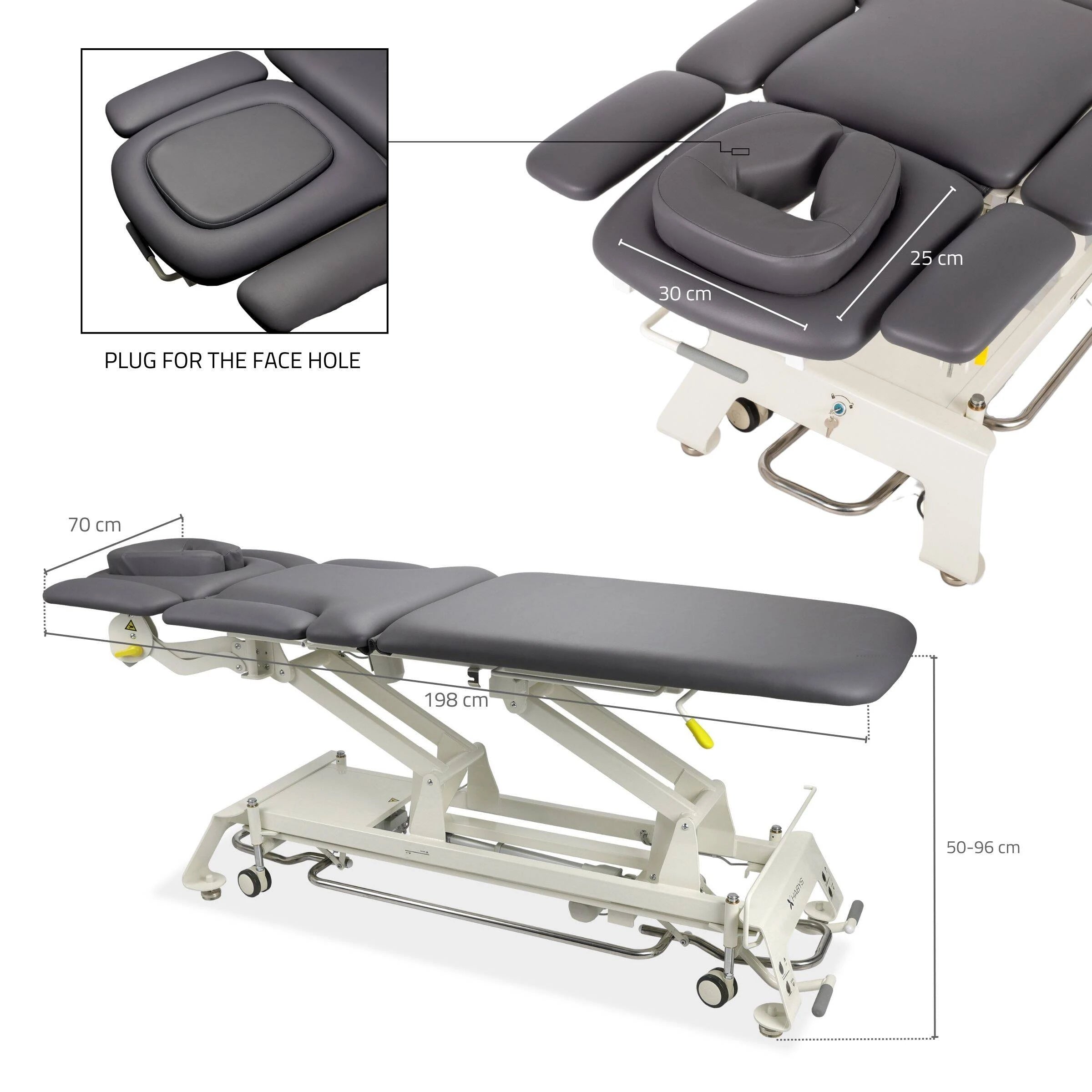 Stationary table de massage Evero X7 ERGO doux Touch K622 gris