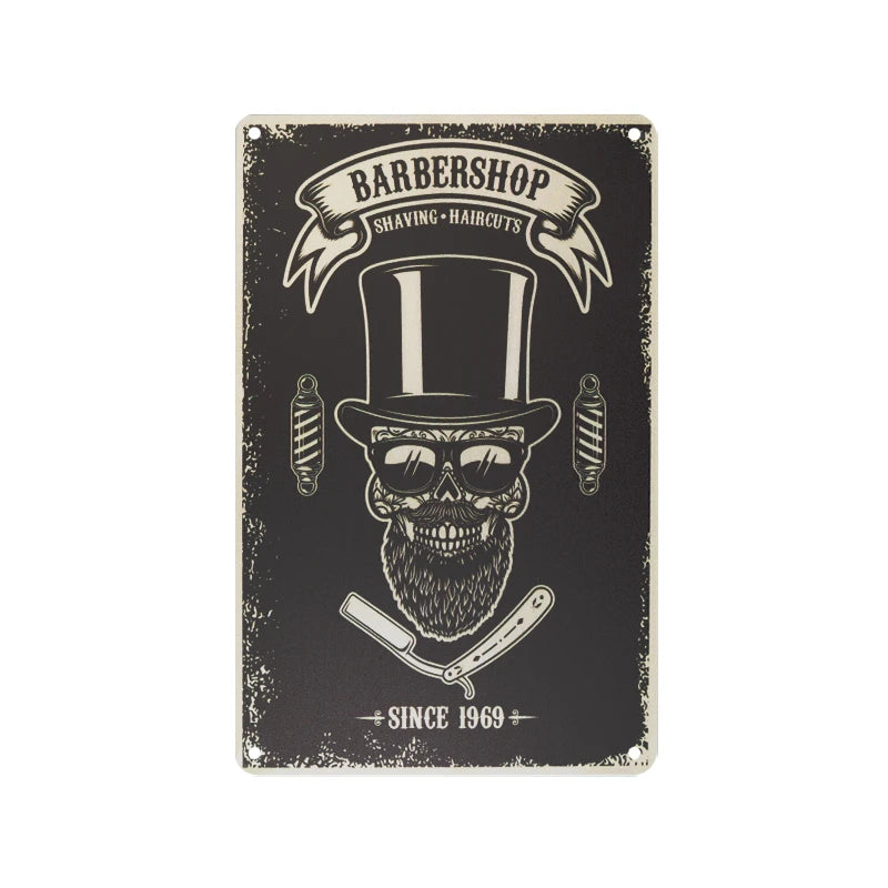 Decorative plaque barber b059