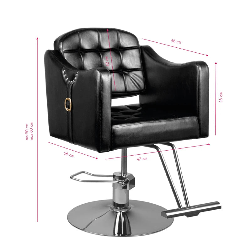 Hairdressing chair Hair system 0-90 black