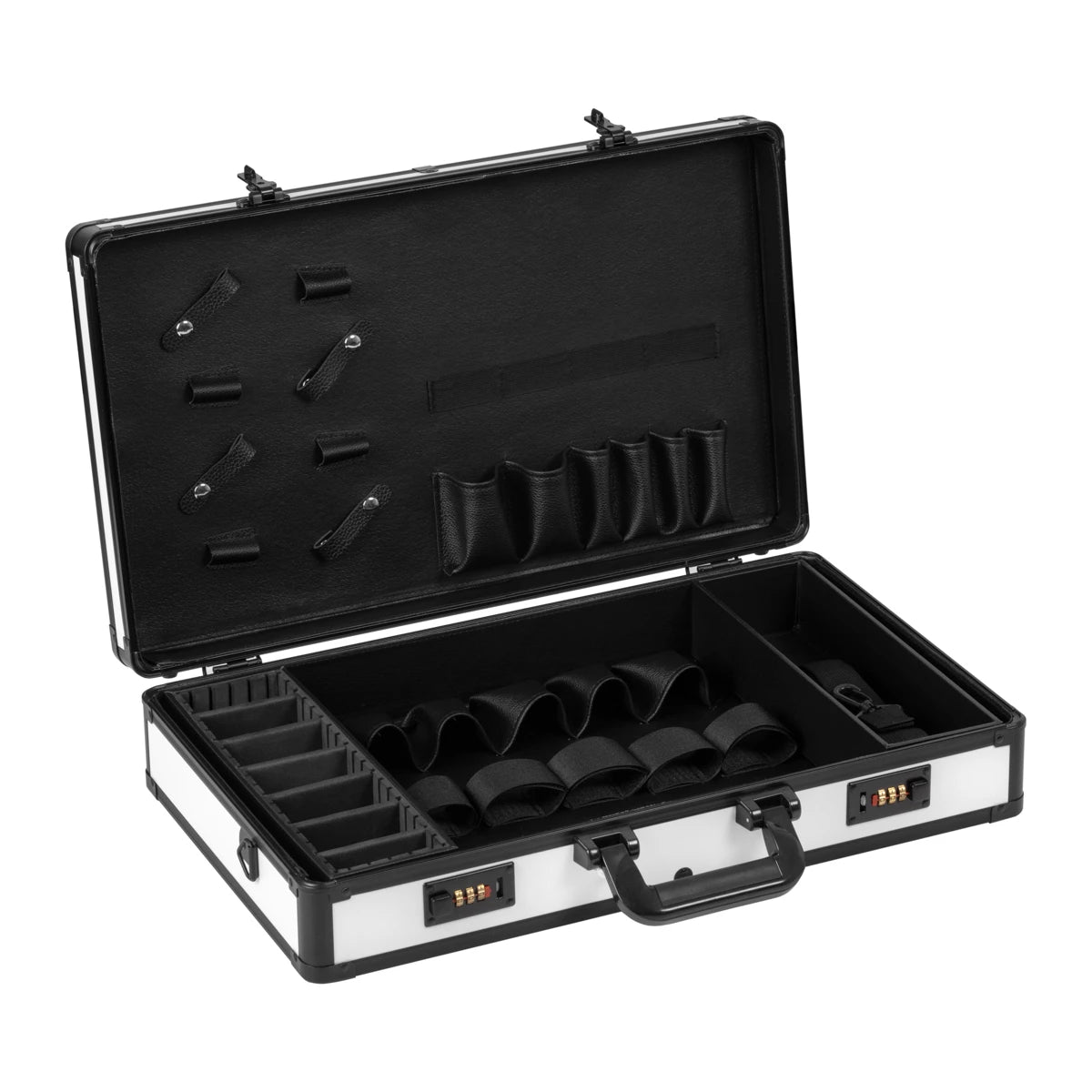 Bārbera instrumentu koferis, balts-melns