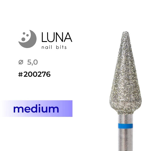 Diamond Drill Bit Cone - 5.0 12.5, Blue Medium Grit