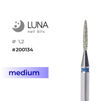 Luna Bits Dimanta frēzes uzgalis Liesma, 1,2-8 mm, zila
