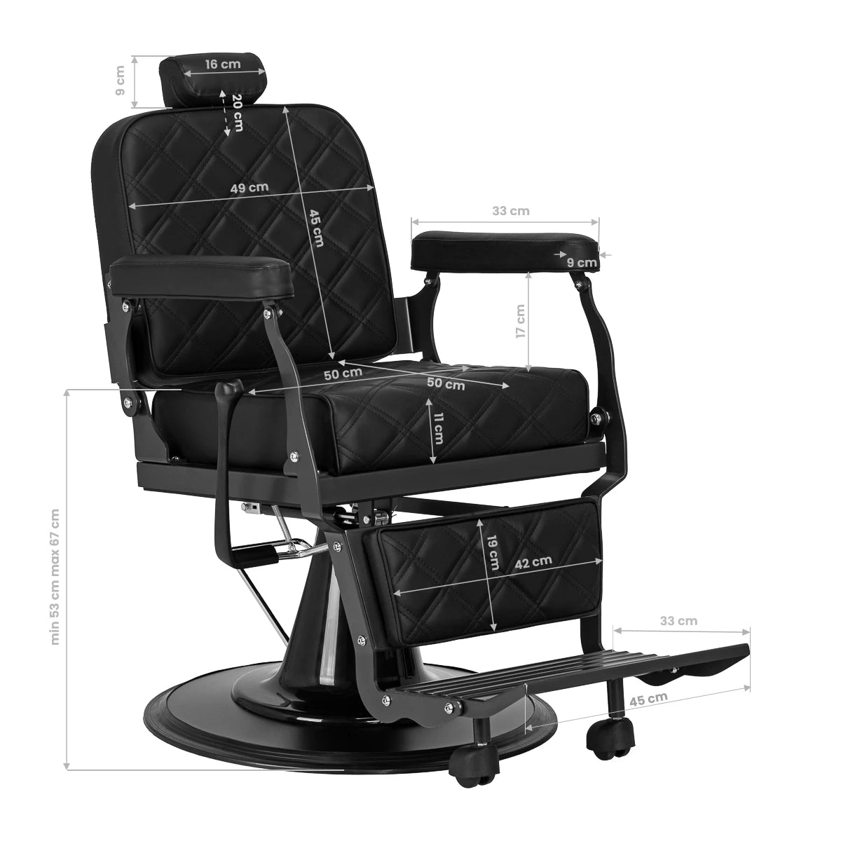 Barber chair Carlos extra black