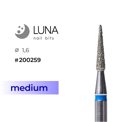 Luna Bits Teemant otsik koonus 1,6 mm, sinine, keskmine teritusaste
