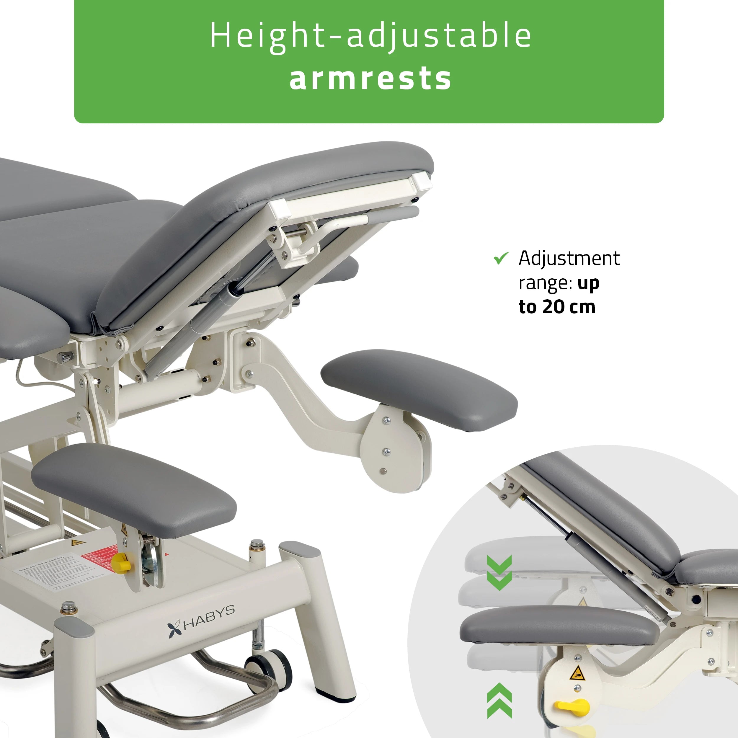 Elektrické masážní a fyzioterapeutické lehátko Proxima X7 Touch Core, šedá