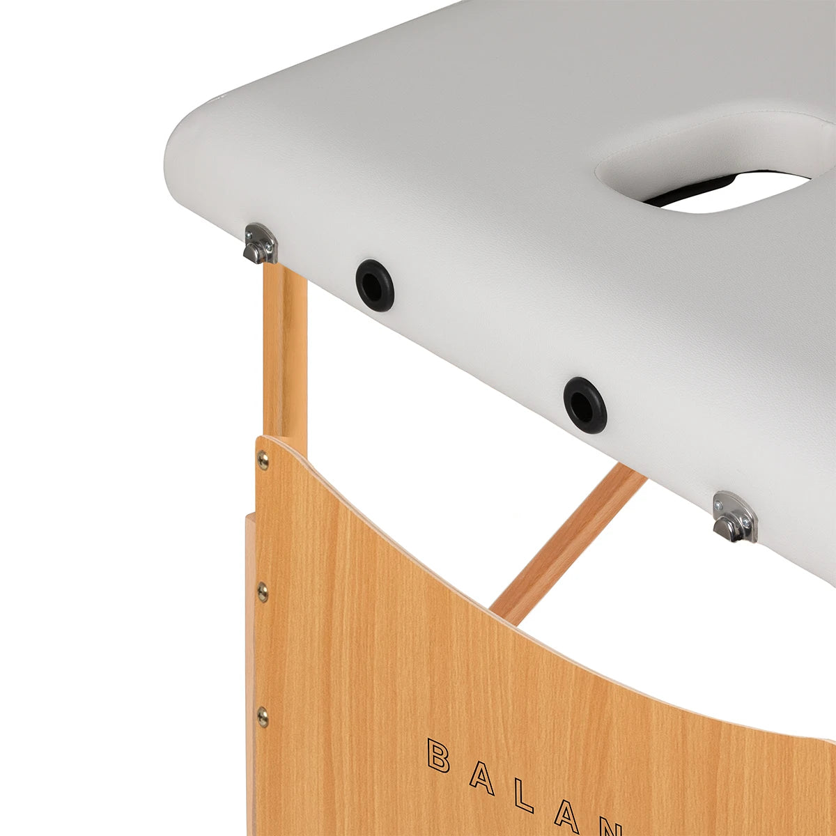 Balance Saliekamais koka masāžas galds, 3 sekcijas, 190x70, balts
