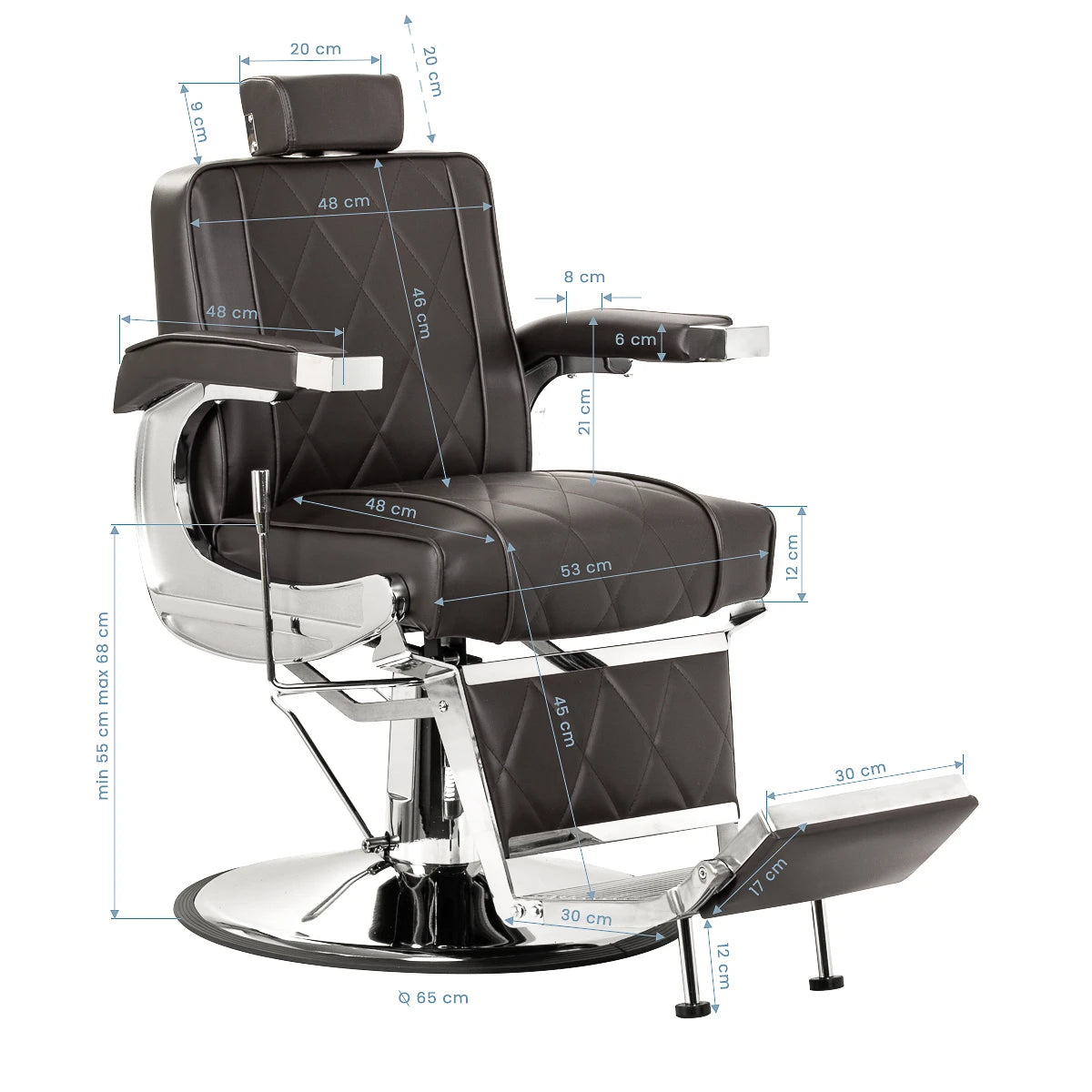 Парикмахерское-барбер кресло Hair System BM88066, коричневое