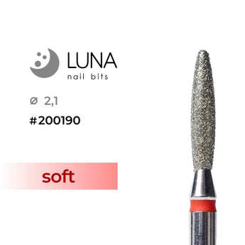 Luna Bits jyrsin Rounded Flame 2,1-10, punainen (Fine)