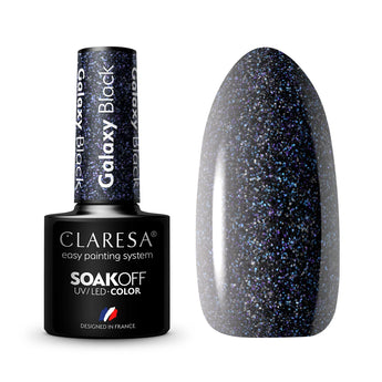 Claresa Geellakk GALAXY BLACK, 5 ml