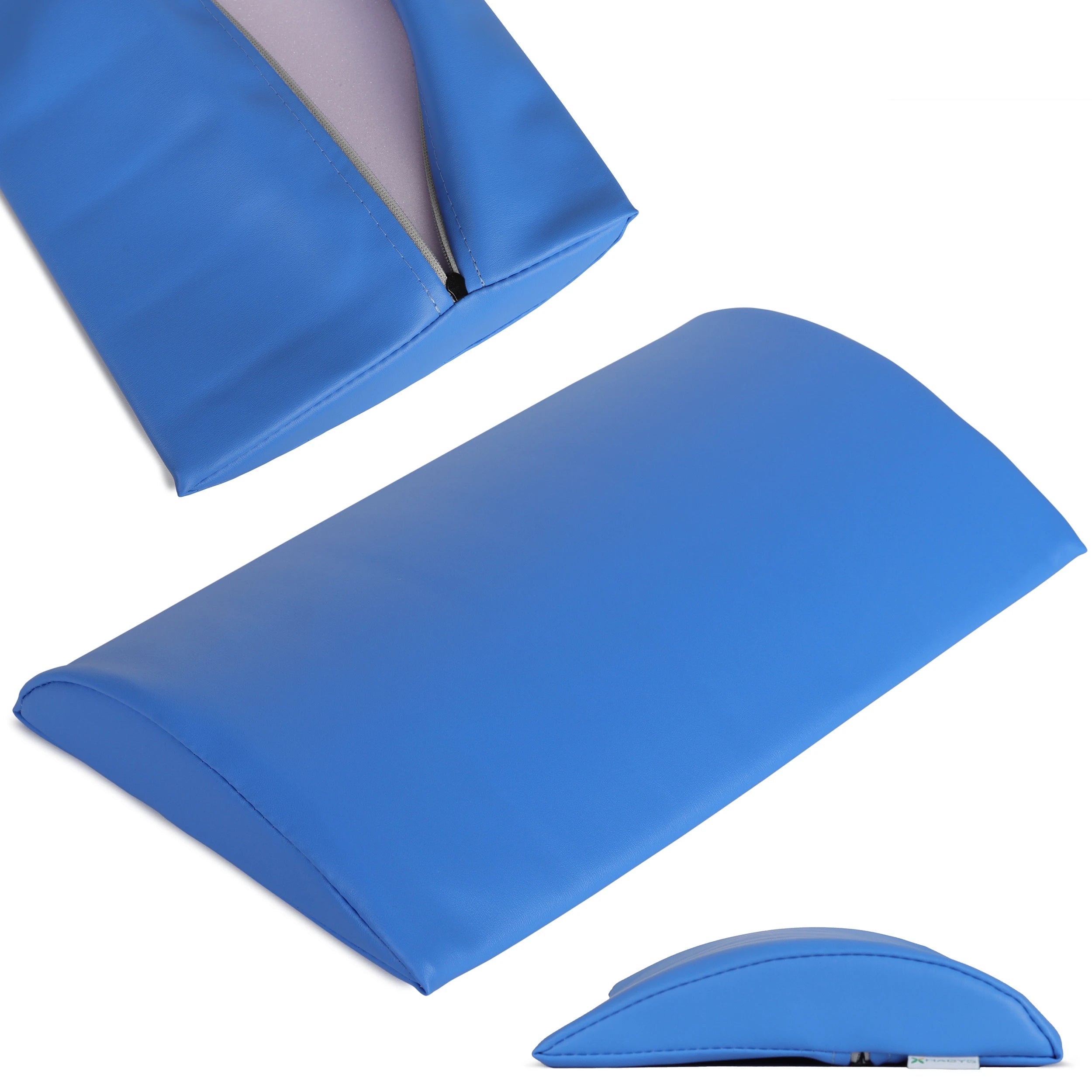 Semi Round Bolster Lumbar 40x25x5 Soft K023 Blue