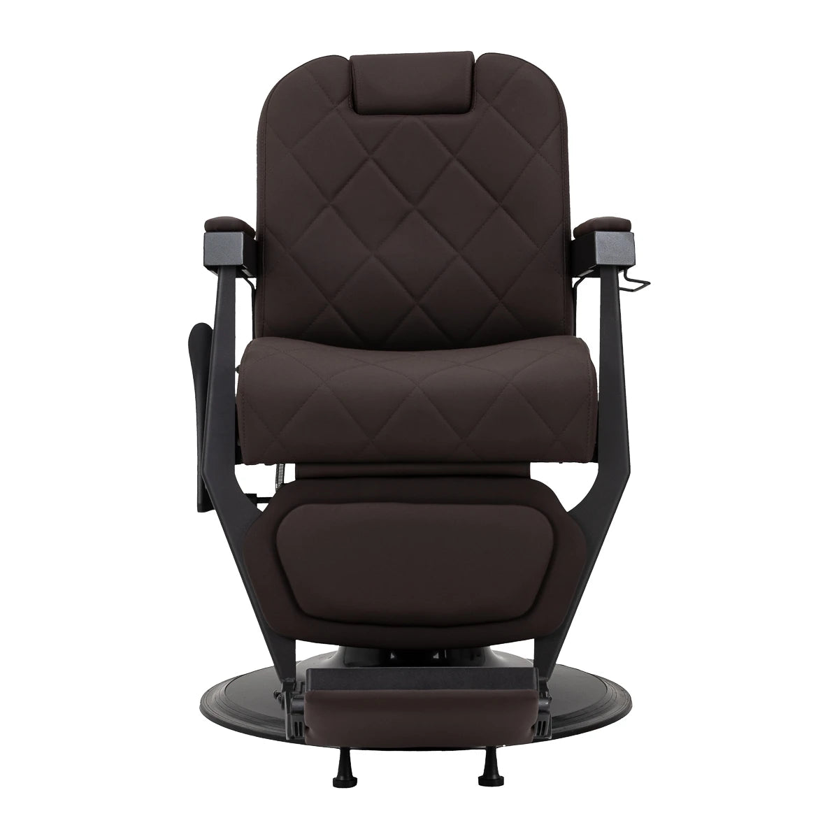 Gabbiano Barberstuhl Bruno, Braun mit schwarzem Rahmen