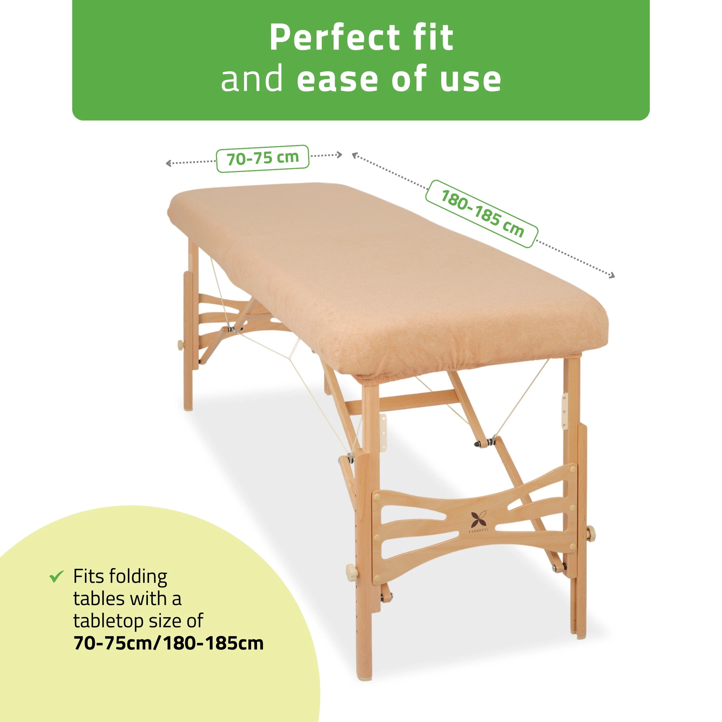 Terry Table Sheet for portable tables 70-75/ 180-185 beige