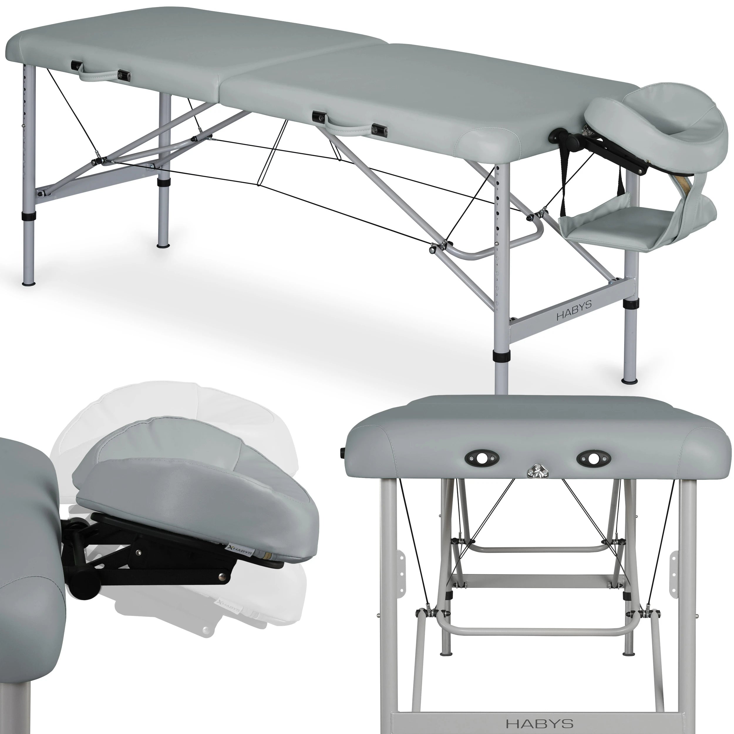 Masažo stalas Aero Alu 70 Vinyl Flex K029, pilka