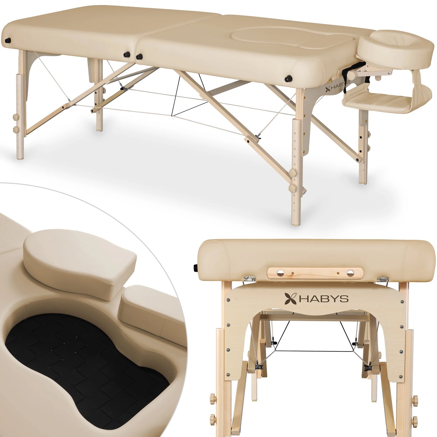 Table de massage Olivia doux Touch K607 Moco beige