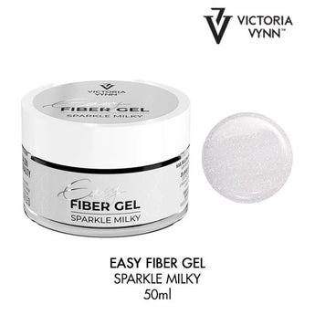 Victoria Vynn Easy Fiber Gel ar stiklšķiedru, Sparkle Milky, 50 ml