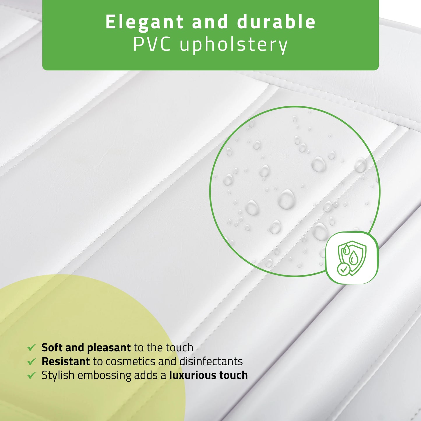 Elektriskā kosmetoloģijas krēsls - kušete Leo PRO 4 Comfy Base k501, balta