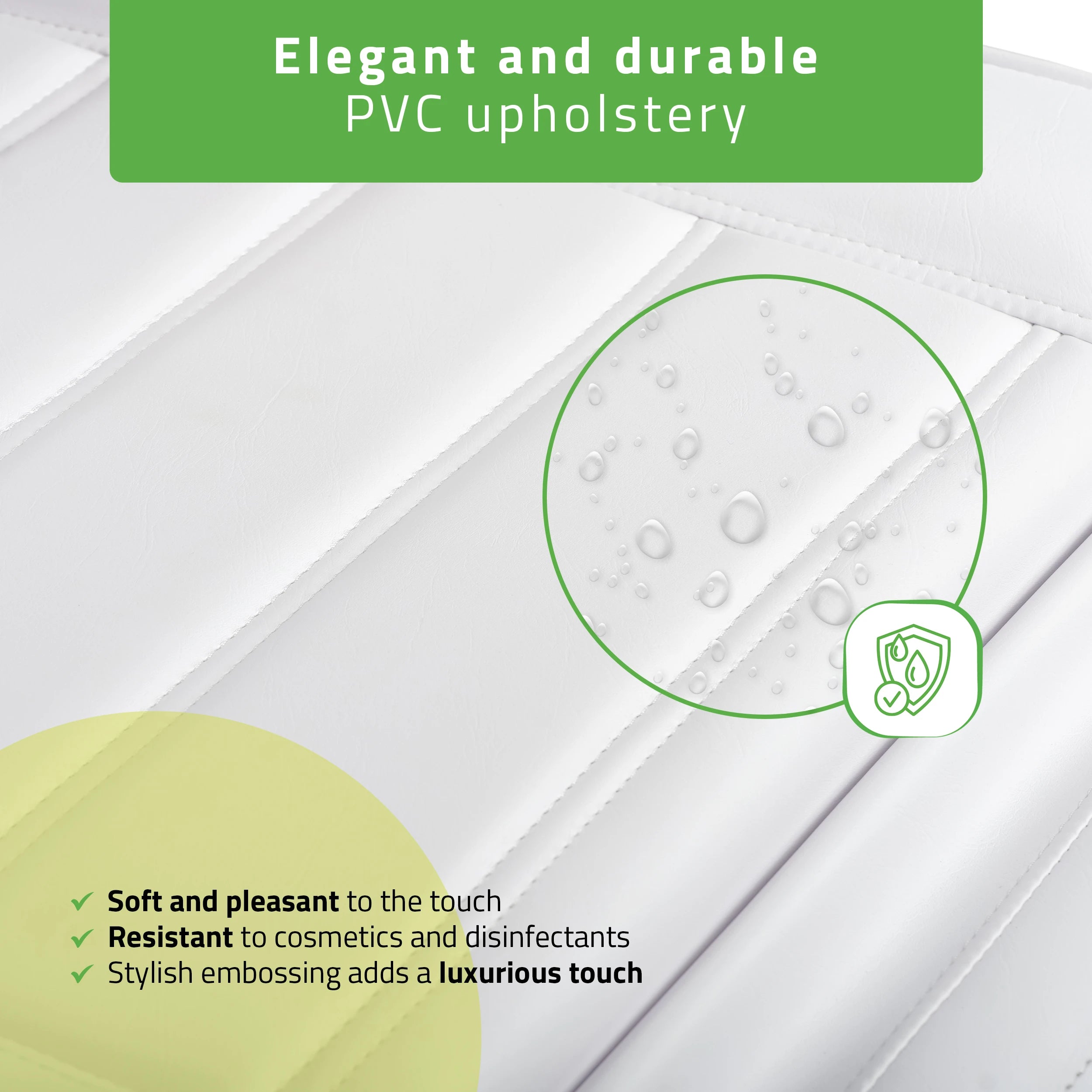 Elektriskā kosmetoloģijas krēsls - kušete Leo PRO 4 Comfy Base k501, balta
