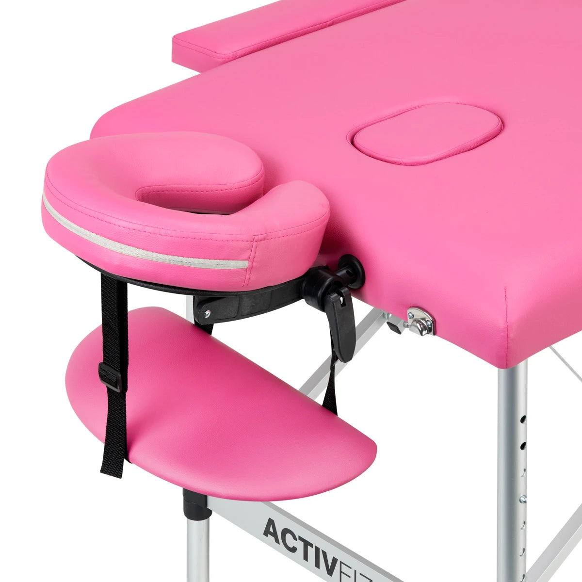 Pliant table de massage aluminium Activ Fizjo comfort 2 segment rose
