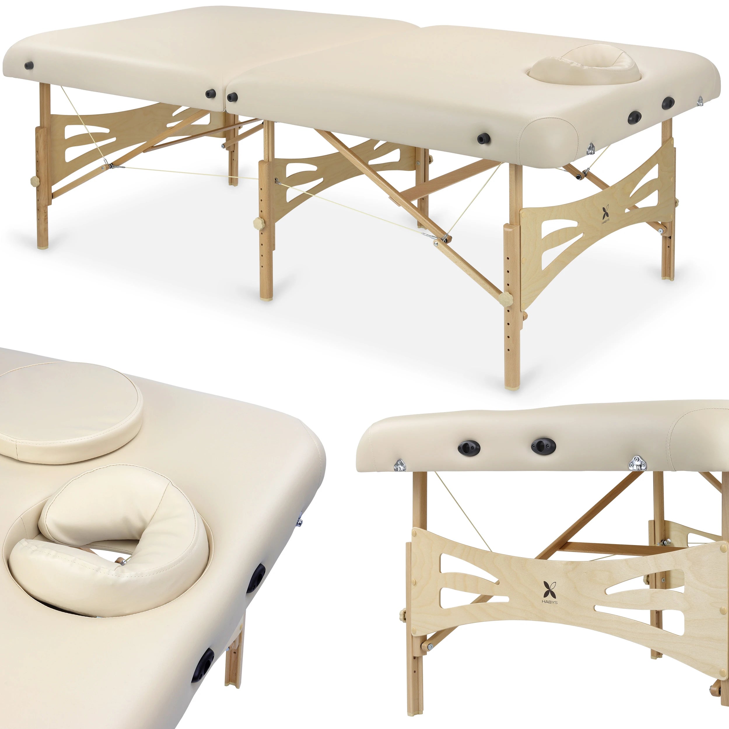 Masāžas galds Integral Light Wood, 102 cm, bēšs