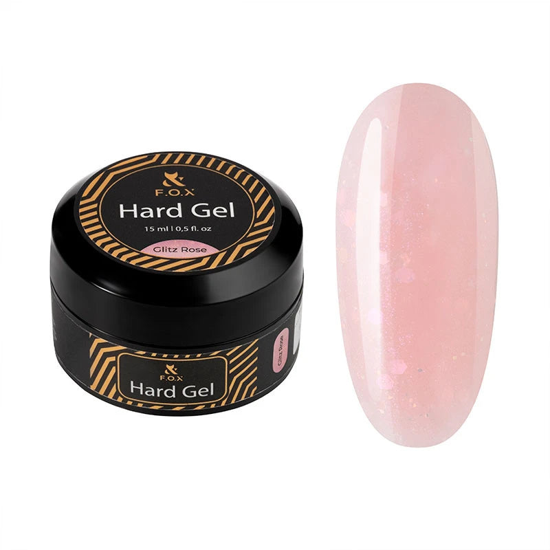 Hard Gel Glitz Rose, 15 ml