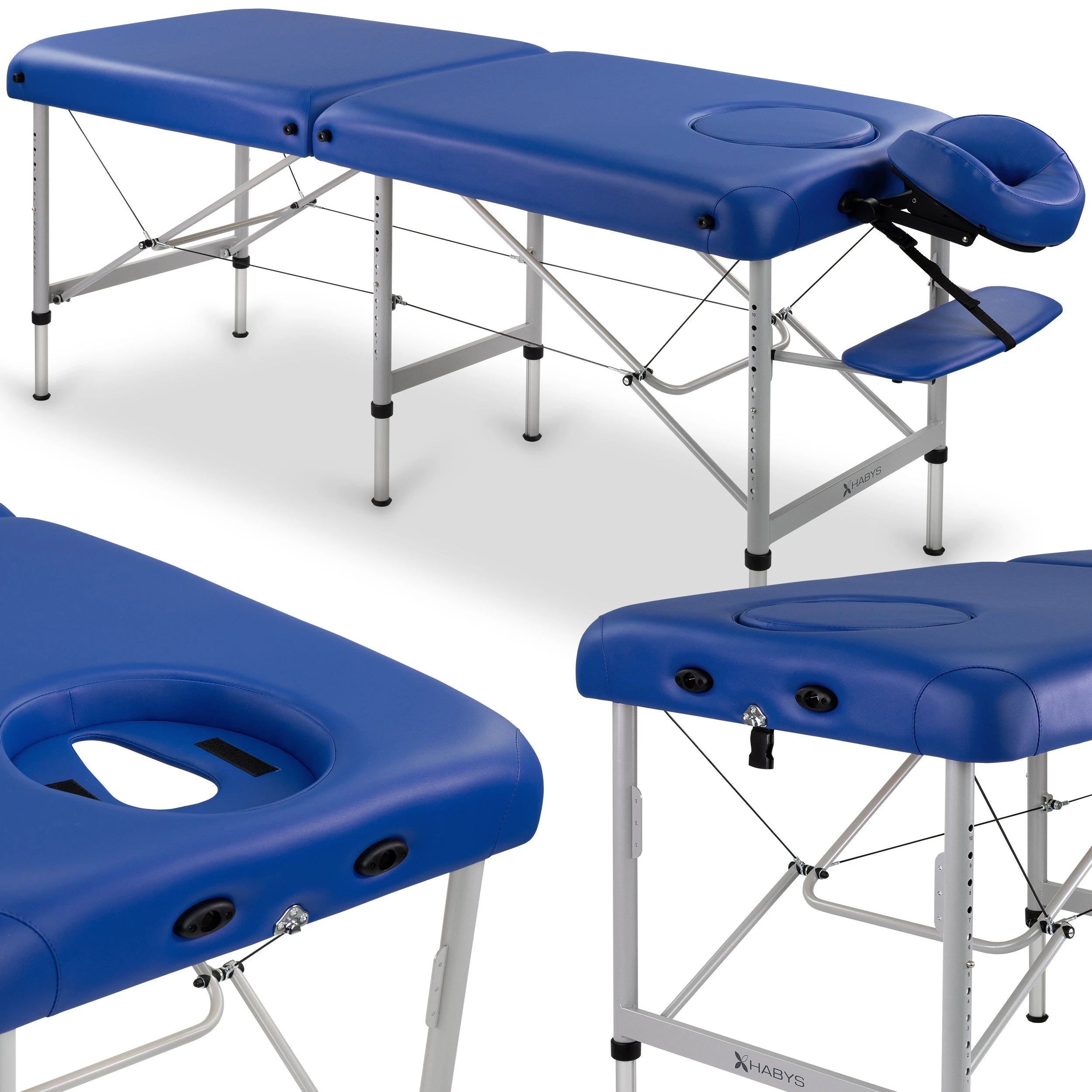 Massageliege Medmal 70 mit Comfort Gesichtsloch Vinyl Flex K012, Marineblau