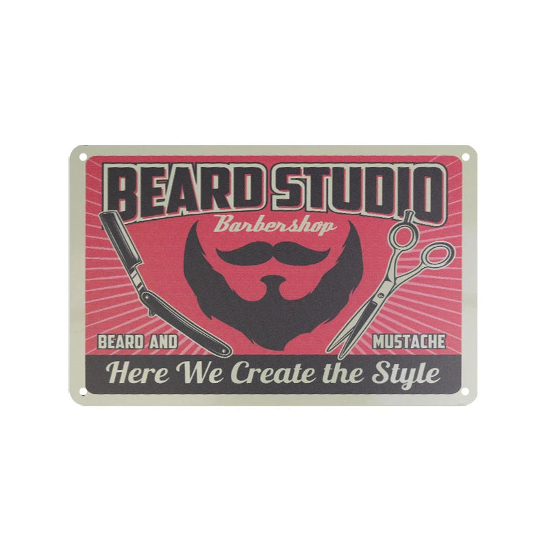 Decorative plaque barbier b003
