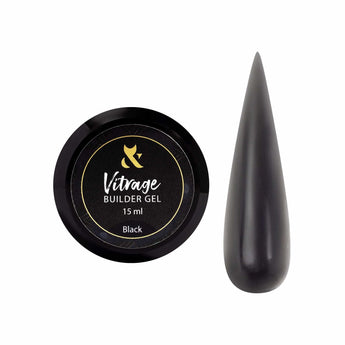 F.O.X Vitrage Opbouwgel, Black, 15 ml