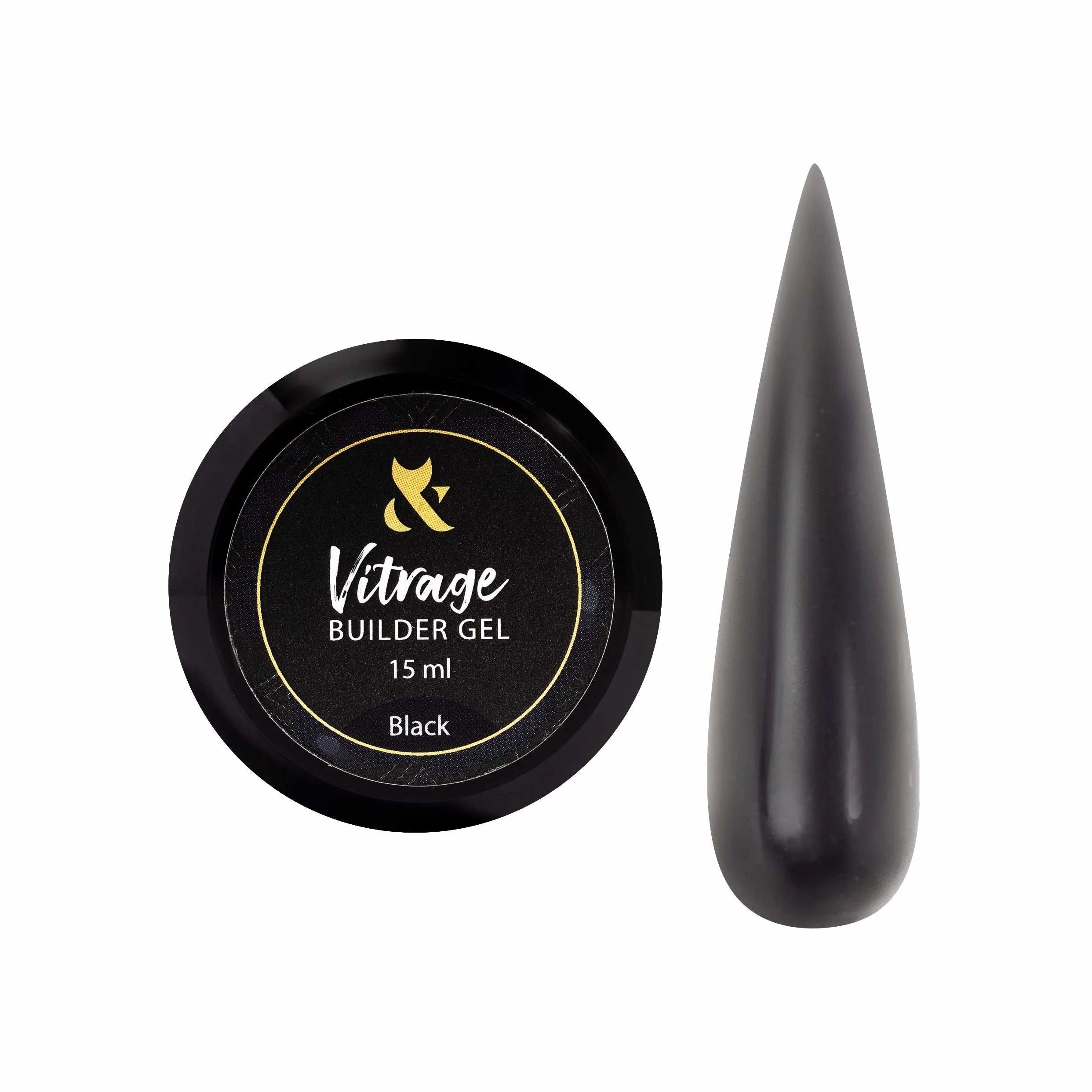 Vitrage Builder gel Black, 15 ml