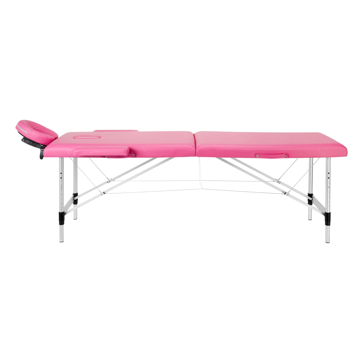 Pliant table de massage aluminium Activ Fizjo comfort 2 segment rose