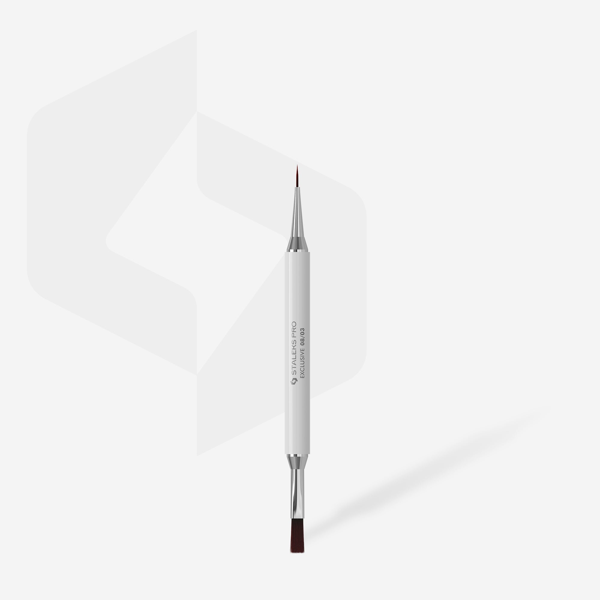 Staleks EXCLUSIVE 08/03 oboustranný štětec na gel 10 mm / liner 10 mm