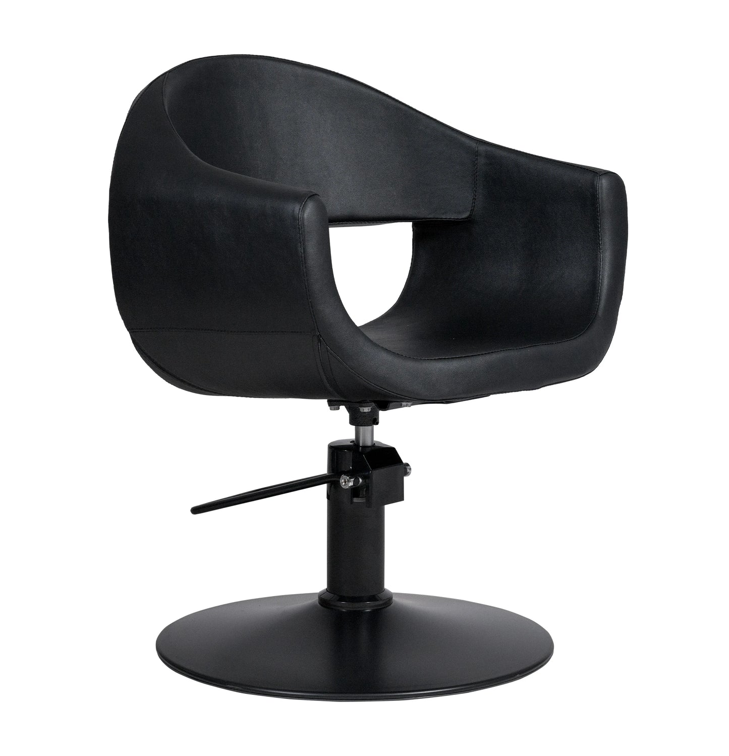 BELLA Round Base Black Barber Chair