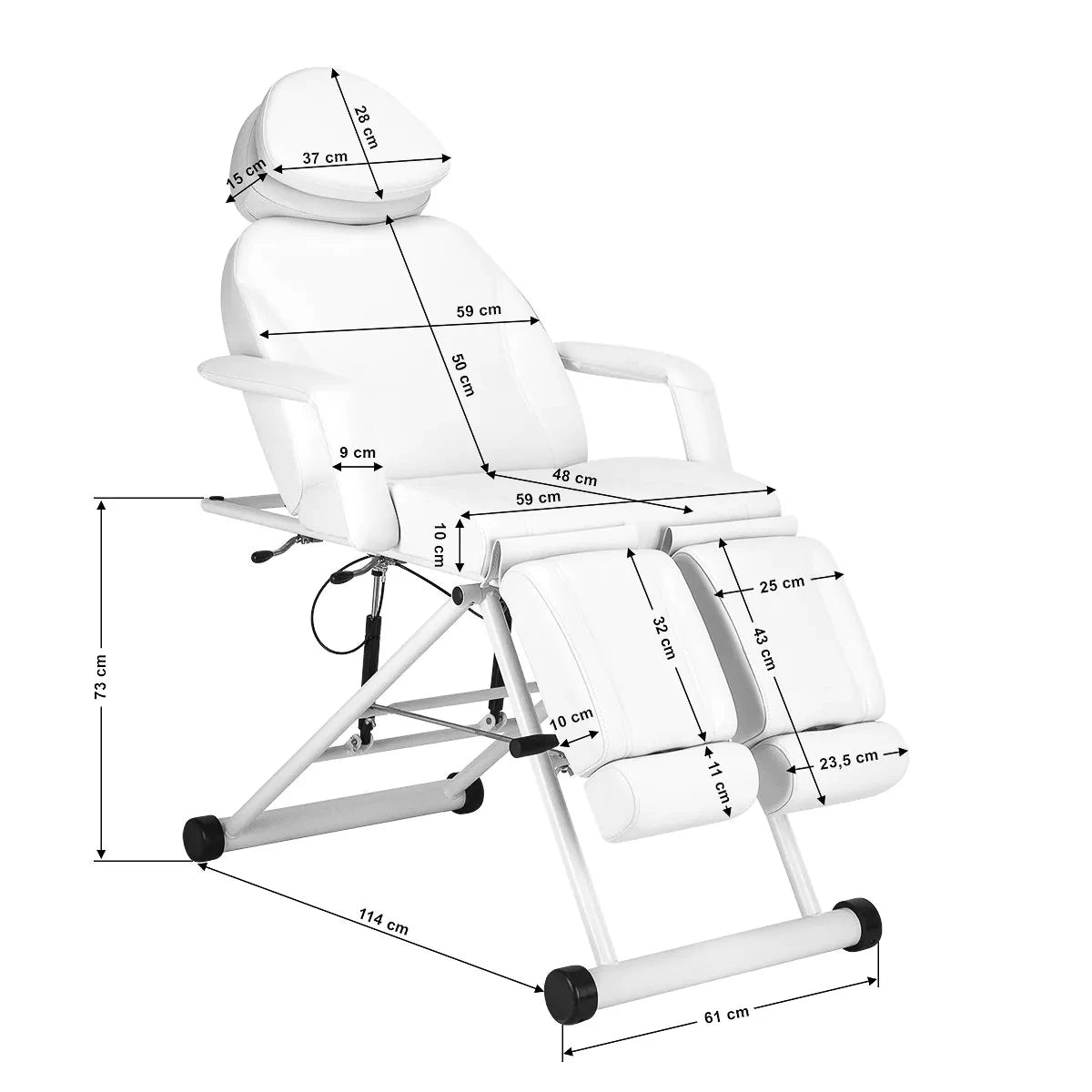 Pedicure Chair AZZURRO 563S PEDI, white