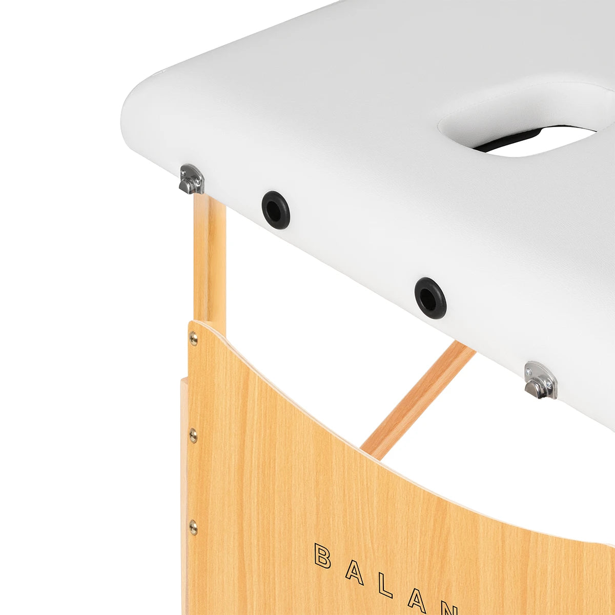 BALANCE wooden folding massage table 2 segment 190x70 white