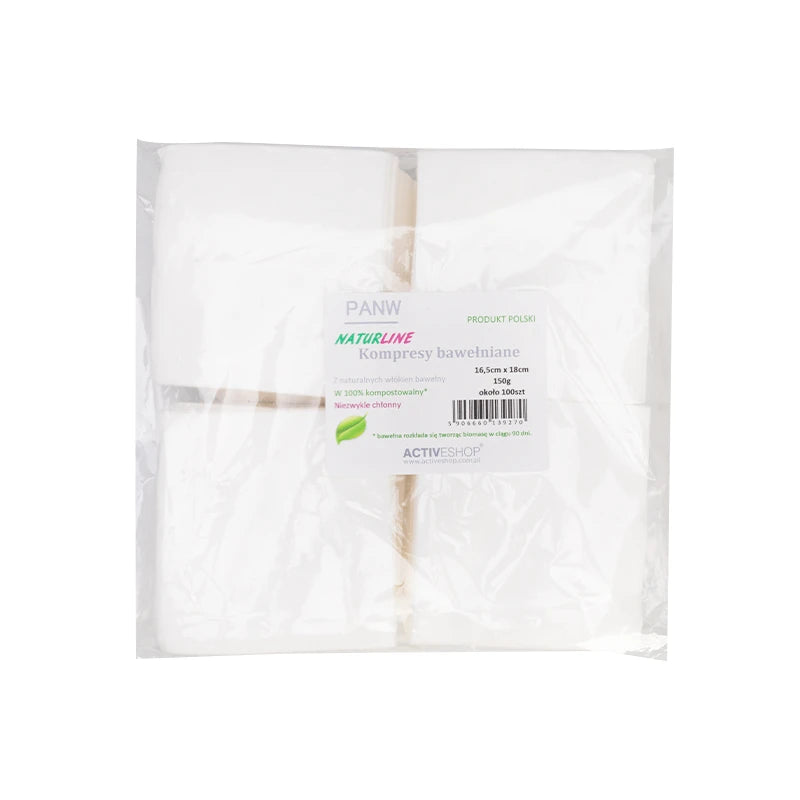 Cotton pads, Naturline, 150g, 16.5 cm x18 cm