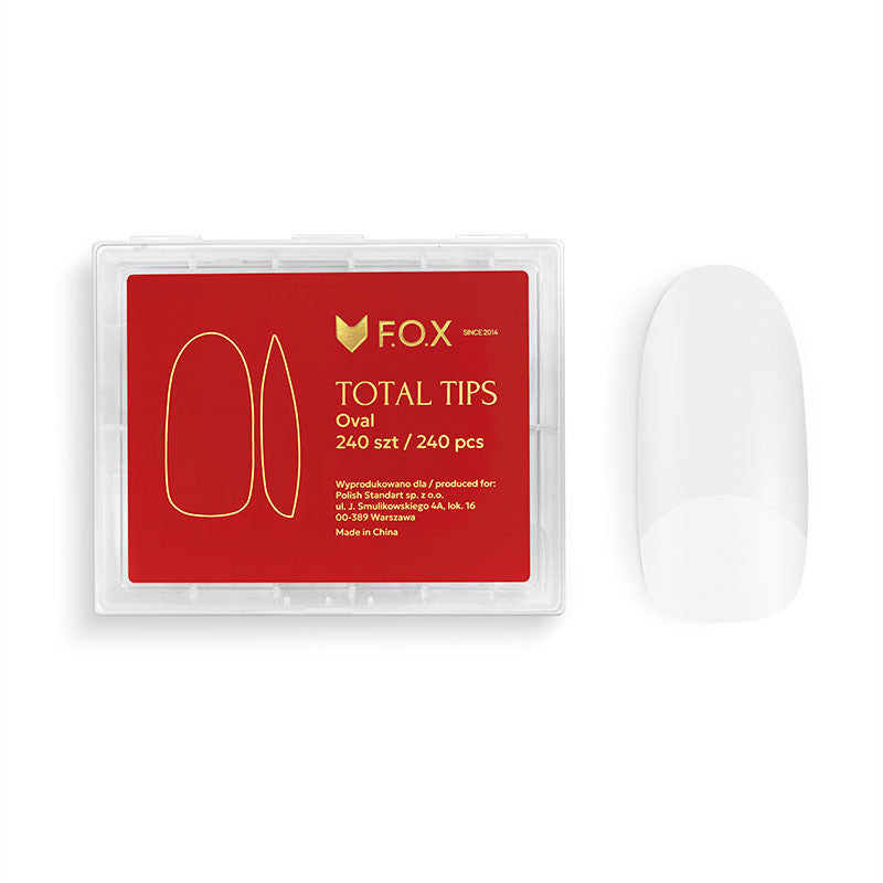 Gel tips F.O.X Total tips Oval 240/pcs/box