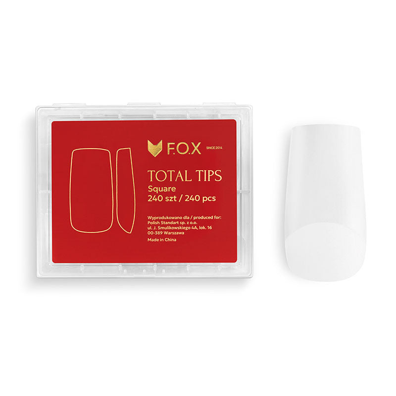 Gel tips F.O.X Total Tips Square 240/pcs/box