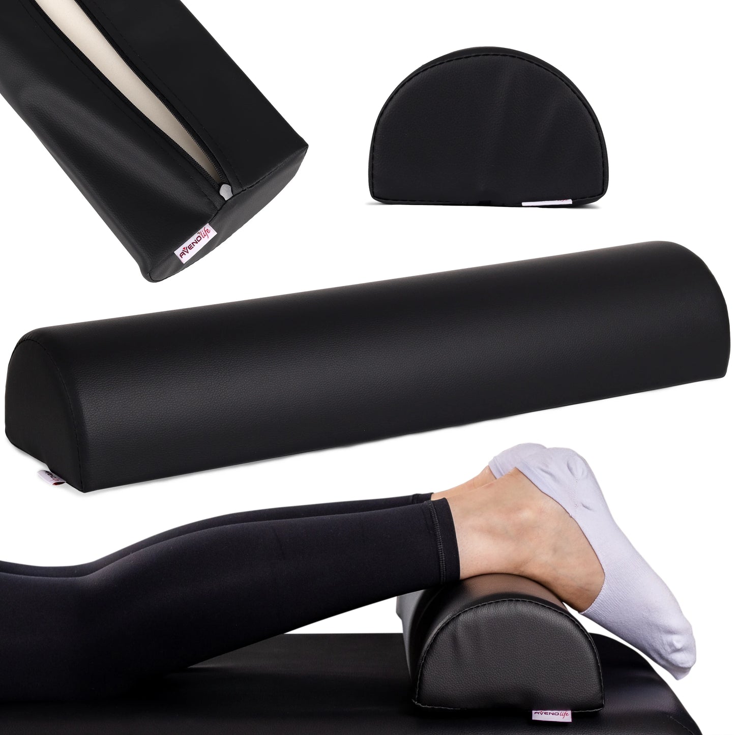 Semi Round Bolster 60x15x10 K515, Schwarz