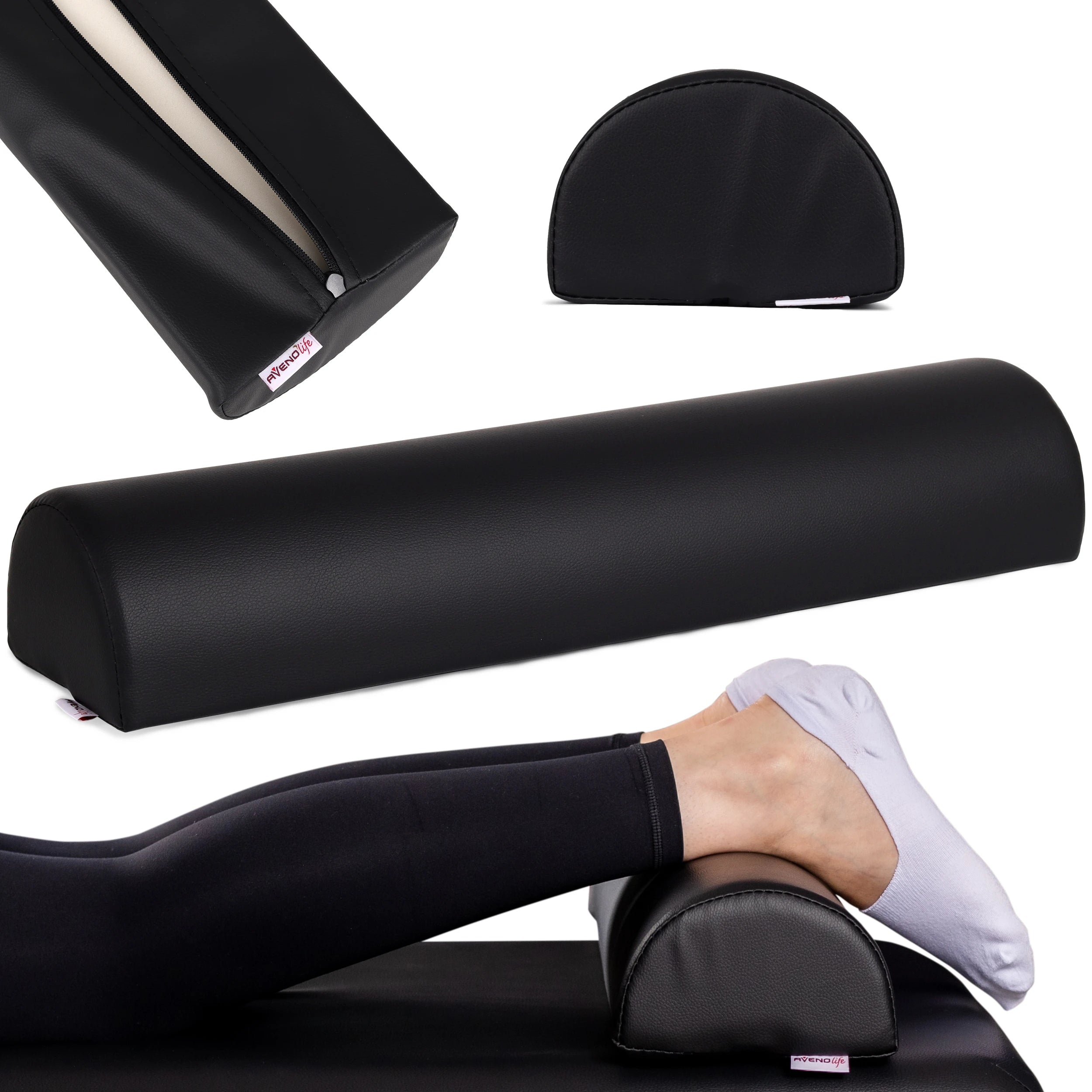 Semi Round Bolster 60x15x10 K515, Schwarz