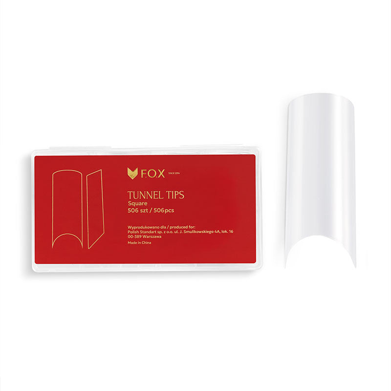 Gel tips F.O.X Tunnel Tips Square 506/pcs/box