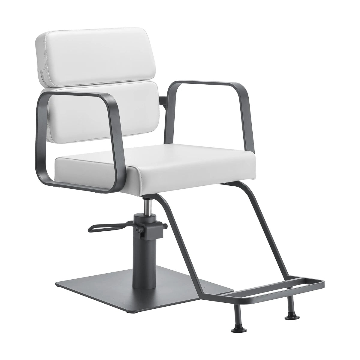Gabbiano Friseurstuhl Porto, Grau-Weiß