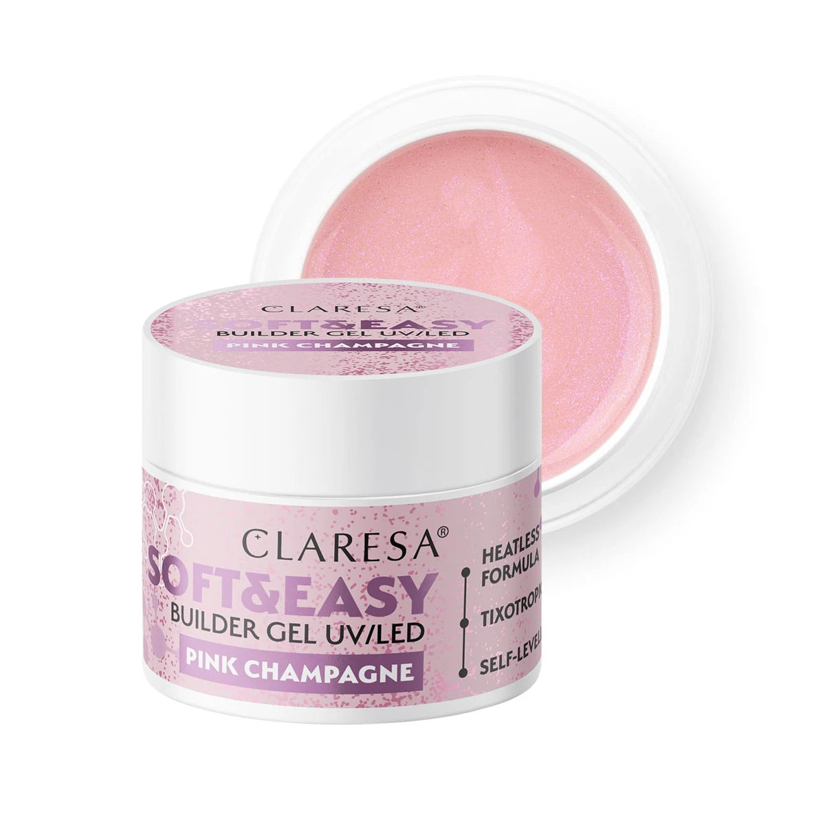 Claresa Soft&Easy Vienfāzes gēls, pink champagne, 90g